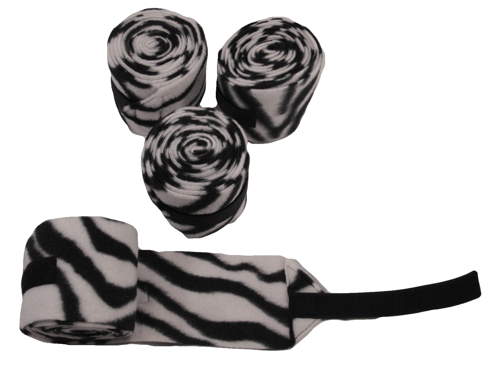 Fleece Polo Leg Wraps Fun Prints Miniature Horse & Pony Big Black