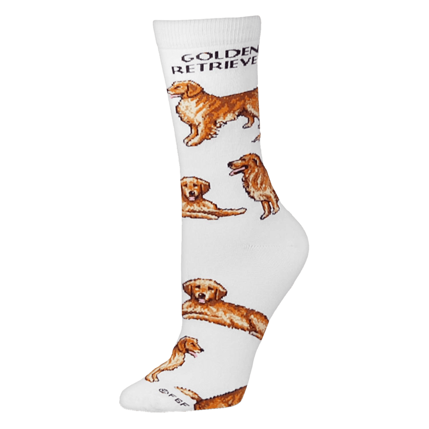 For Bare Feet Golden Retriever Dog Socks Medium Big Black Horse, LLC