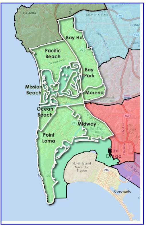 District Map San Diego County, California