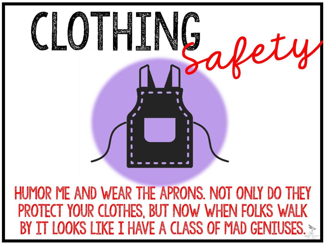 LAB SAFETY POSTERS Secondary Science (humor) Nitty Gritty Science