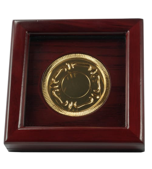 Wood Display Box With Medal TrophyCentre