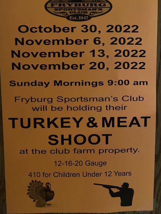 Turkey and Meat Shoot Visit PA Great Outdoors