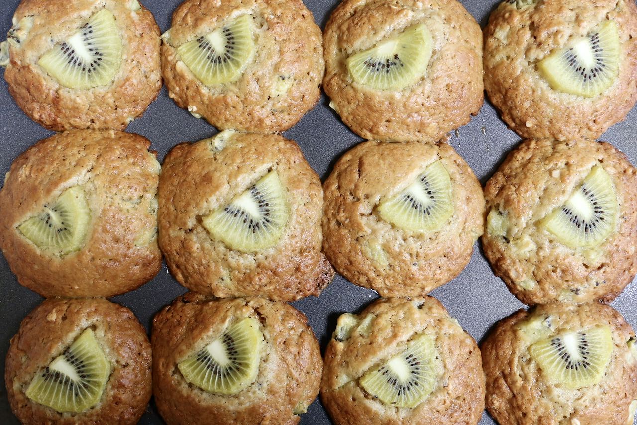 Healthy Kiwi Muffins Recipe dobbernationLOVES