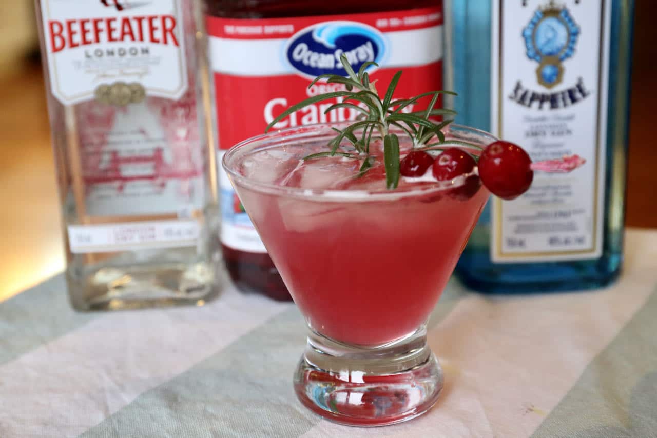 Gin and Cranberry Juice Cocktail Drink Recipe dobbernationLOVES