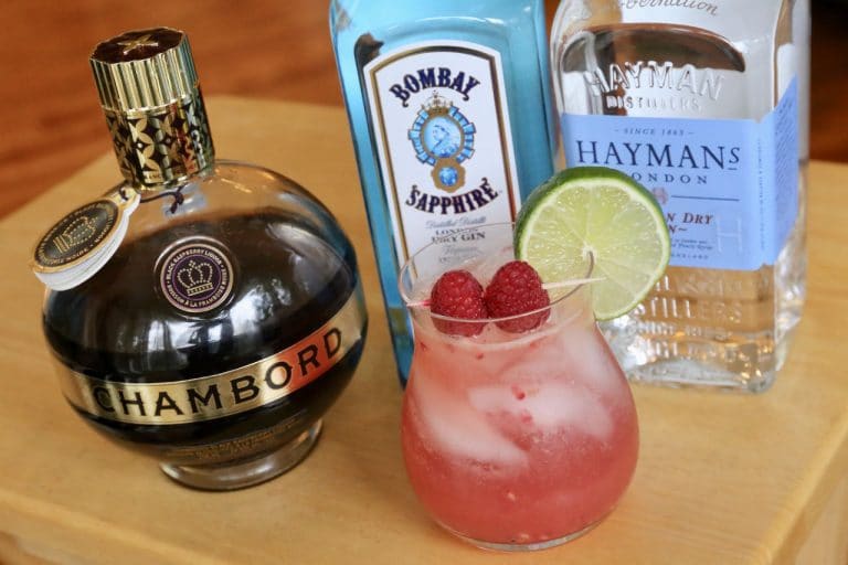 Raspberry Gin Fizz Chambord Cocktail Recipe dobbernationLOVES
