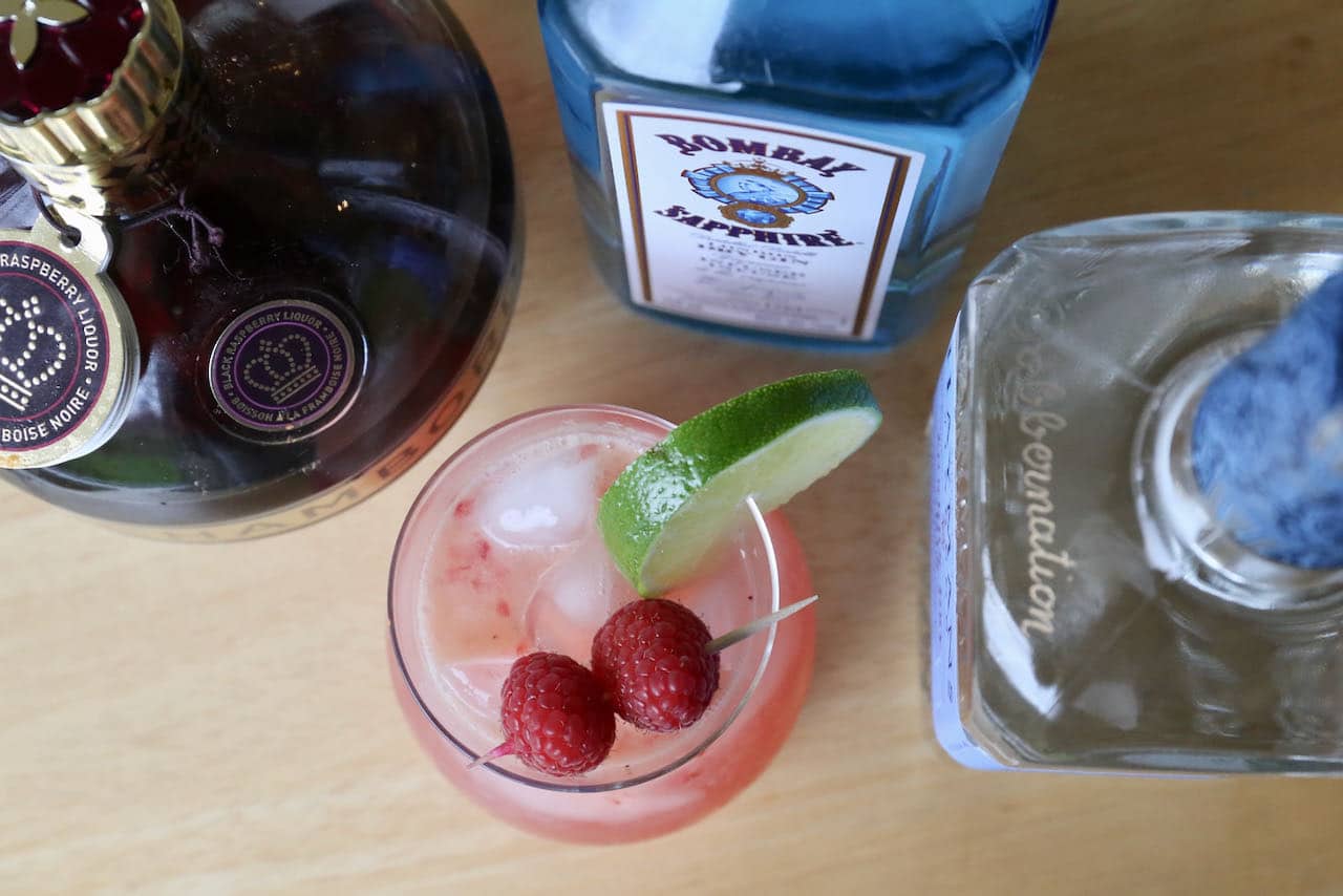 Raspberry Gin Fizz Chambord Cocktail Recipe dobbernationLOVES