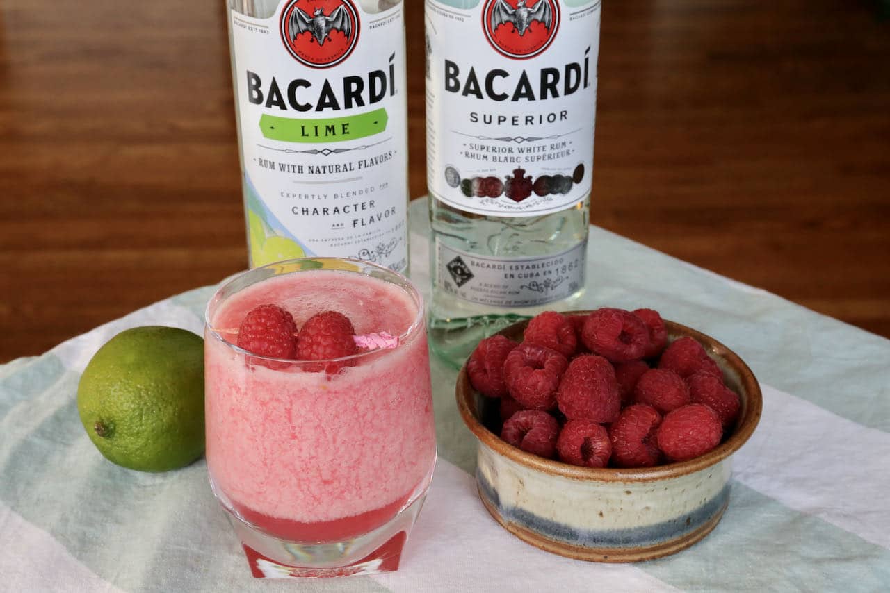 Frozen Rum Raspberry Daiquiri Cocktail Recipe dobbernationLOVES