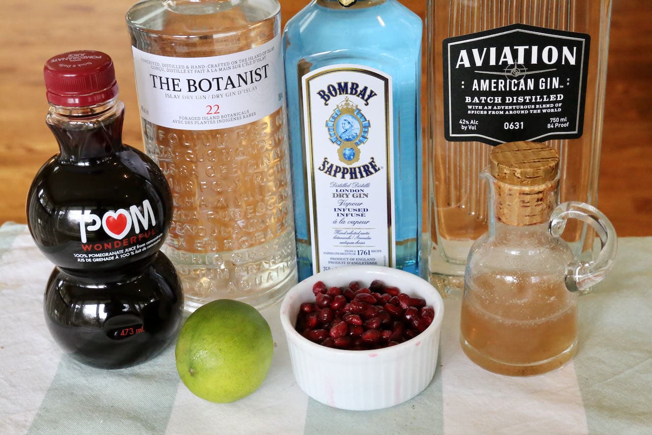 Pomegranate Gin Fizz Cocktail Drink Recipe dobbernationLOVES