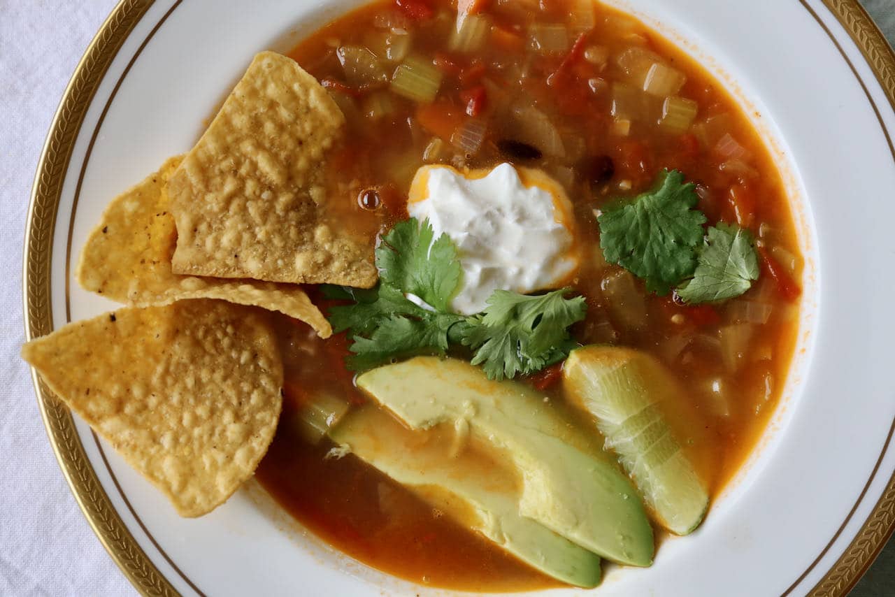Healthy Vegetarian Chipotle Mexican Bean Soup Recipe