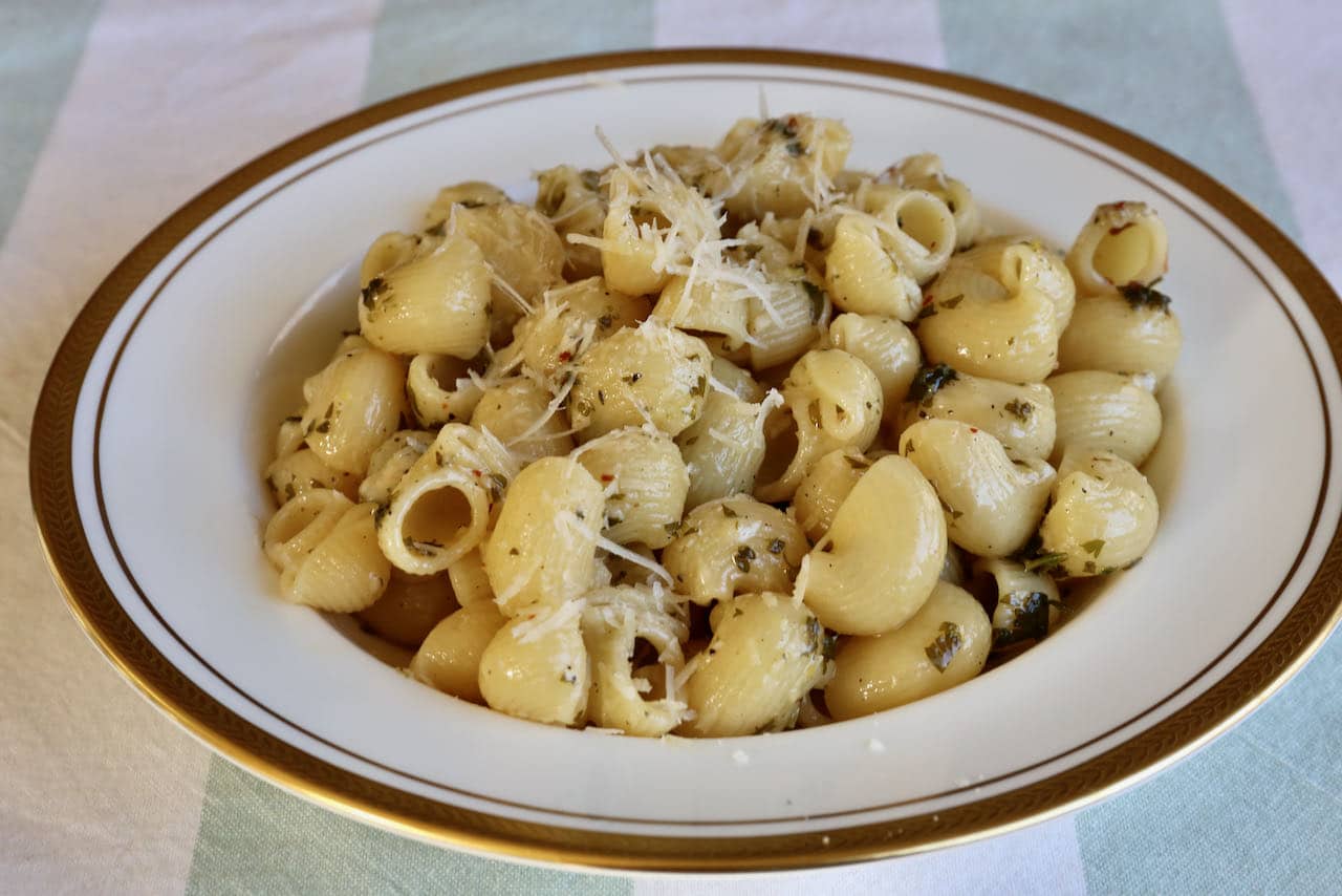 Lumache Rigate Snail Pasta with Garlic Butter Recipe