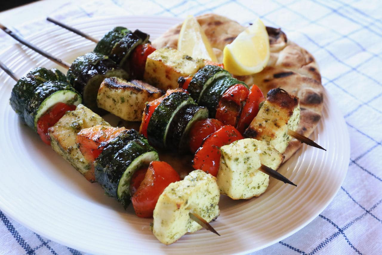 Vegetarian Indian Grilled BBQ Paneer Kebabs Recipe dobbernationLOVES