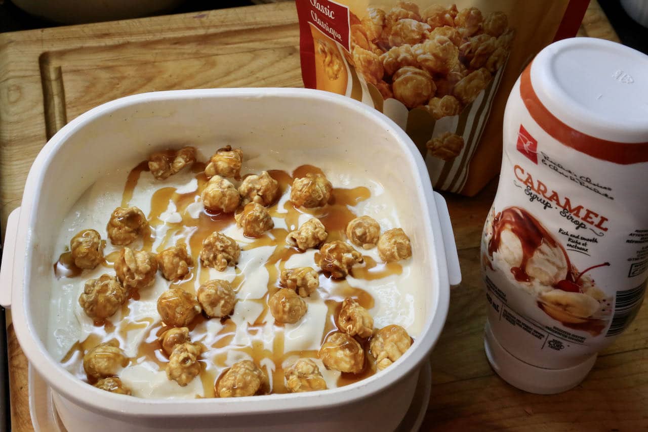 Buttered Popcorn Ice Cream with Caramel Recipe dobbernationLOVES