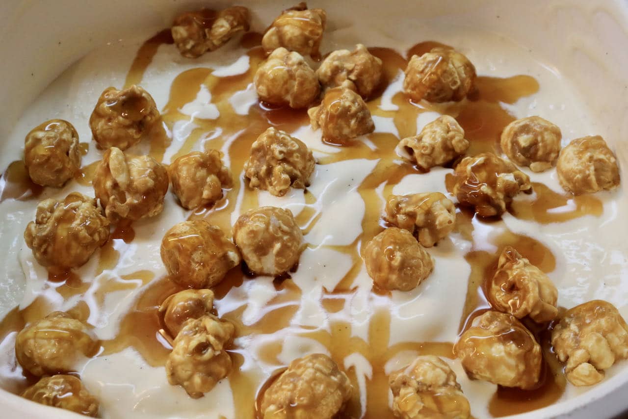 Buttered Popcorn Ice Cream with Caramel Recipe dobbernationLOVES