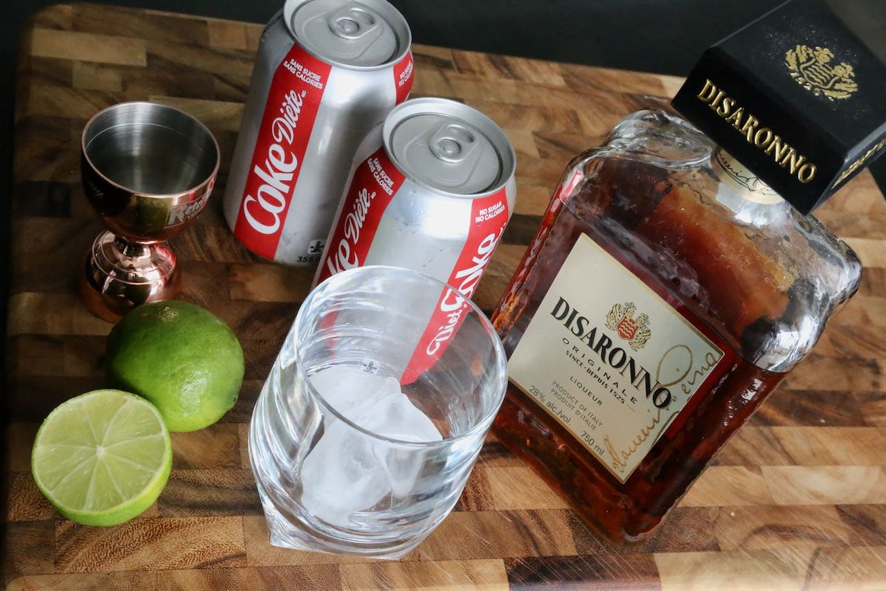 Amaretto Disaronno and Coke Cocktail Drink Recipe dobbernationLOVES