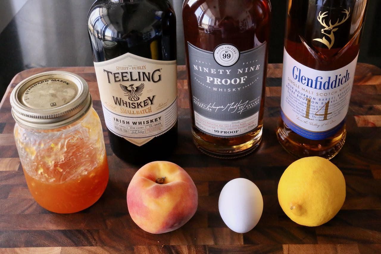 Peach Whiskey Sour Cocktail Drink Recipe dobbernationLOVES