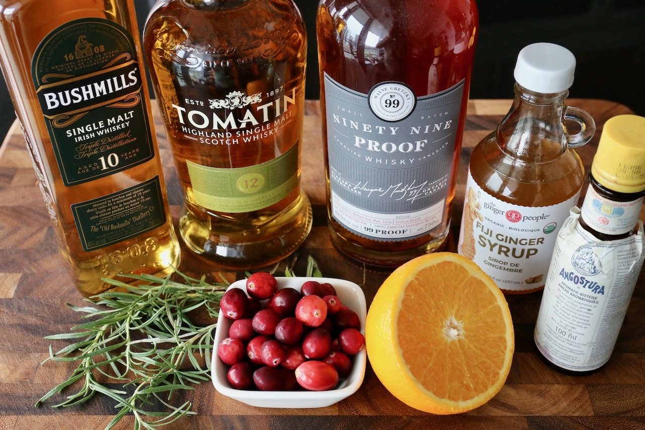 Festive Christmas Old Fashioned Cocktail Drink Recipe