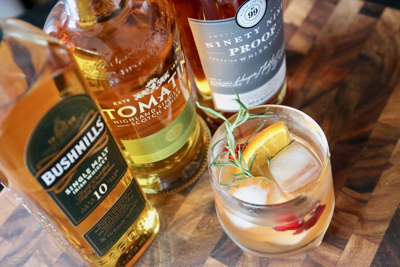 Festive Christmas Old Fashioned Cocktail Drink Recipe