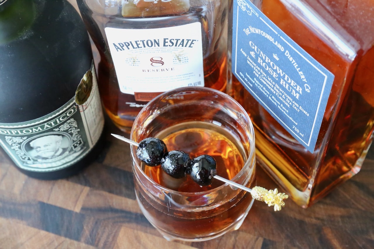 Dark Rum Manhattan Cocktail Drink Recipe dobbernationLOVES