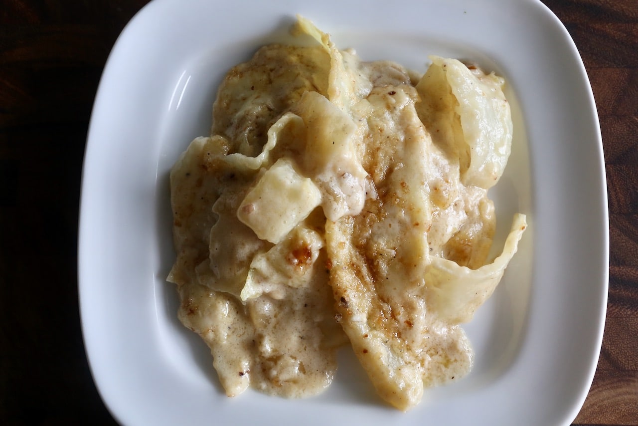 Vegetarian Baked Cabbage with Cheese Casserole Recipe dobbernationLOVES