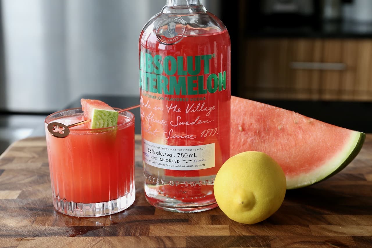 Absolut Watermelon Vodka Punch Cocktail Drink Recipe