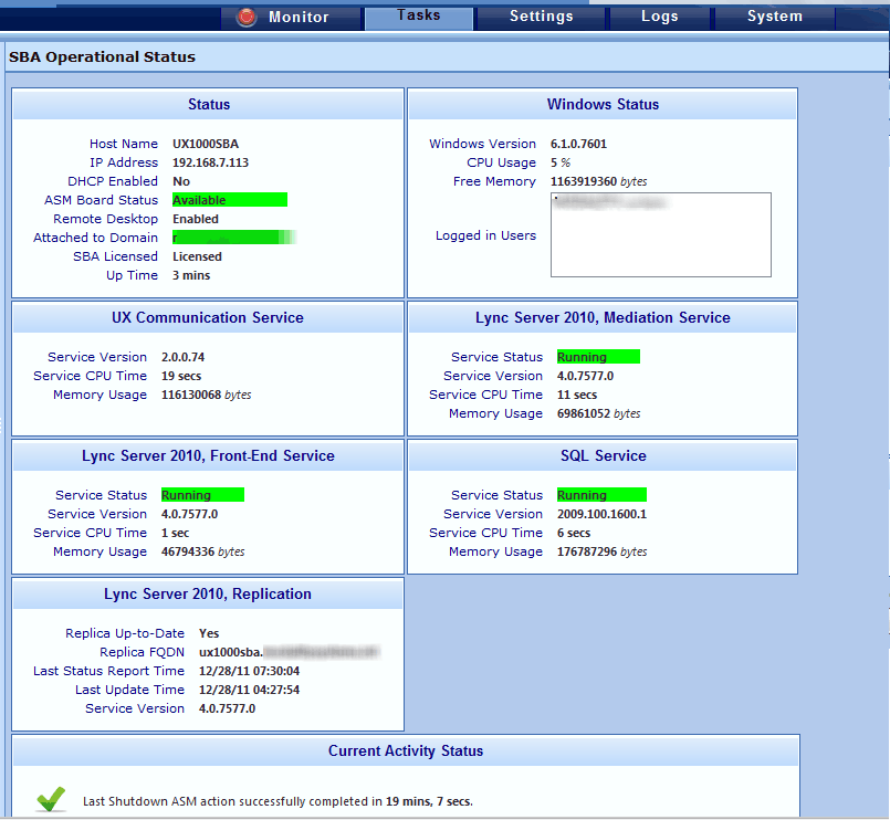 Walkthrough of NET UX1000 Survivable Branch Appliance setup for Lync