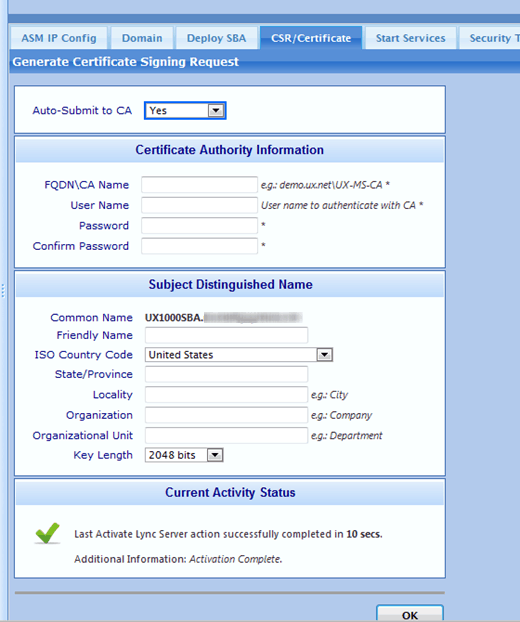 Walkthrough of NET UX1000 Survivable Branch Appliance setup for Lync