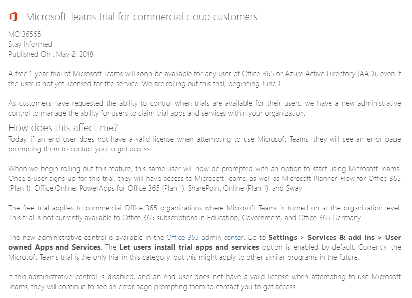 Office 365 1 year trial Microsoft Community