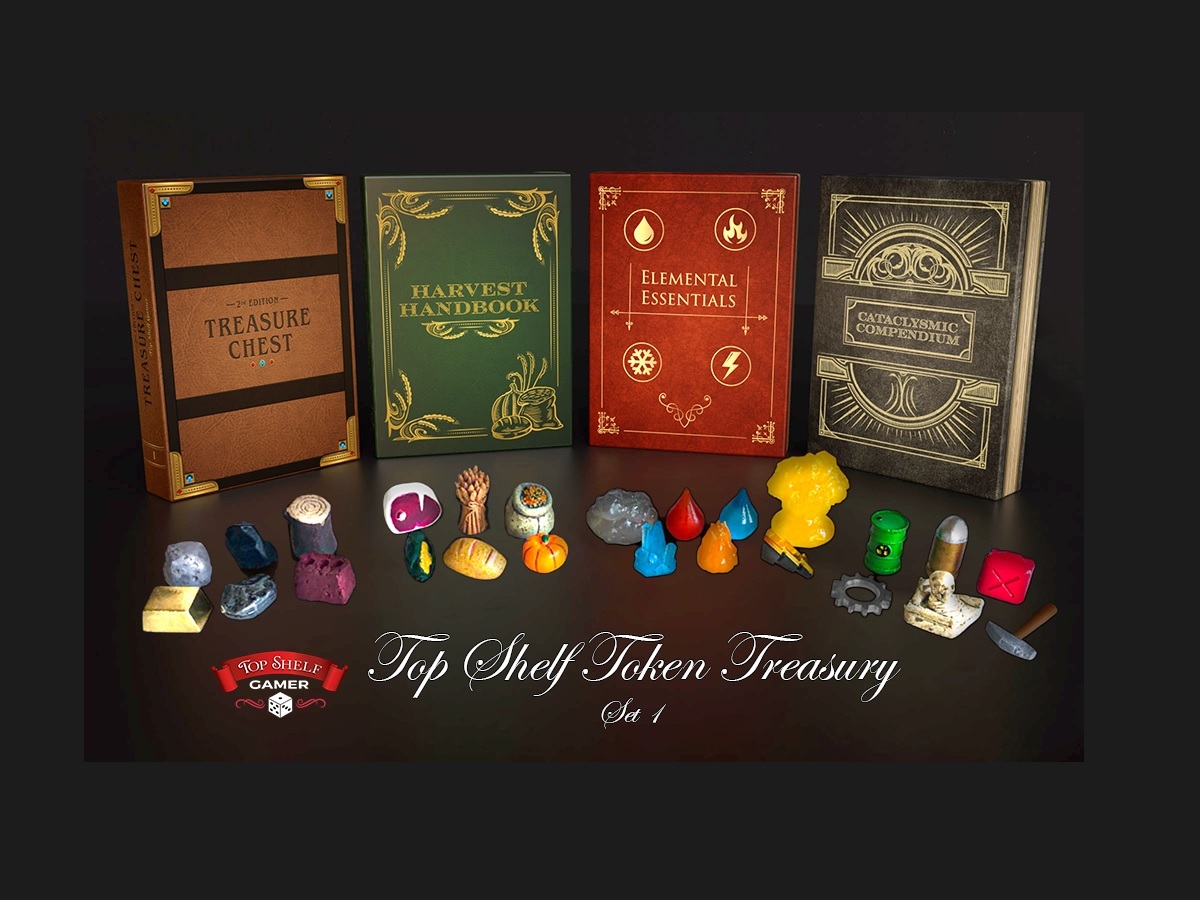 Kickstarter Tabletop Alert Top Shelf Token Treasury Set 1 GeekDad