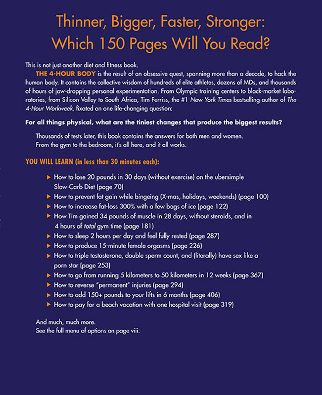 Contents The 4 Hour Body
