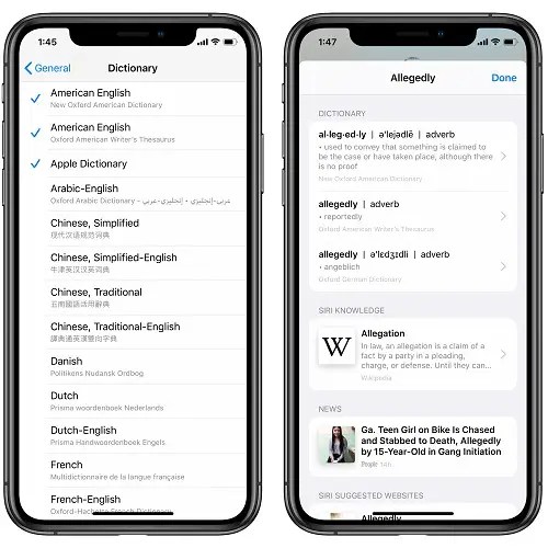 How To Enable And Use The iPhone Dictionary Feature