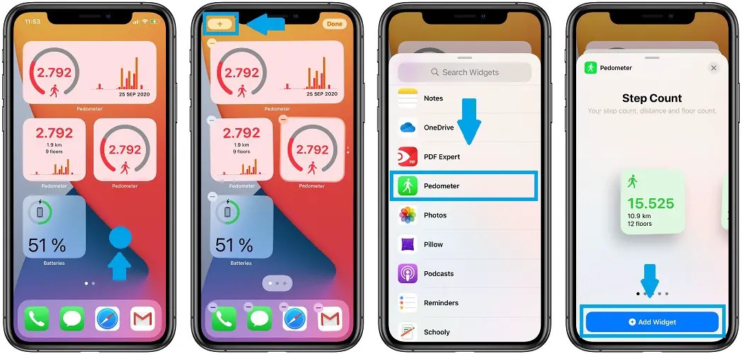 How To Add Step Counter Widget On iPhone Home Screen In iOS 14