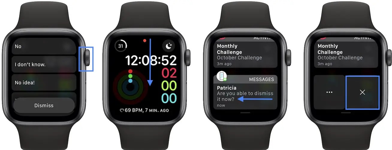 Dismiss Messages On Apple Watch Not Working In watchOS 8
