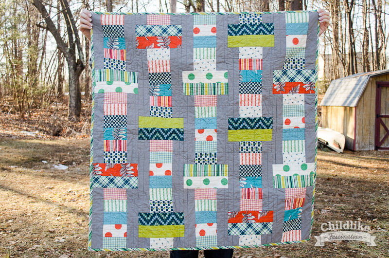 A Jelly Roll Slice Quilt for a Baby Boy! Childlike Fascination
