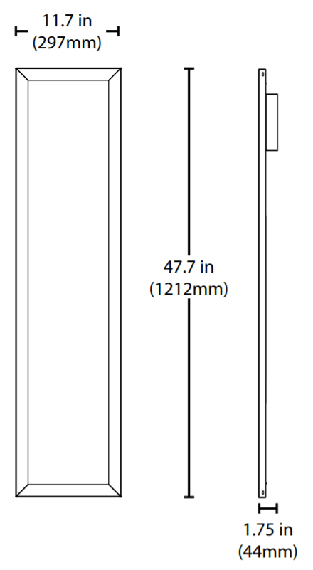 TPE_1x4_Dimensions – NICOR Lighting