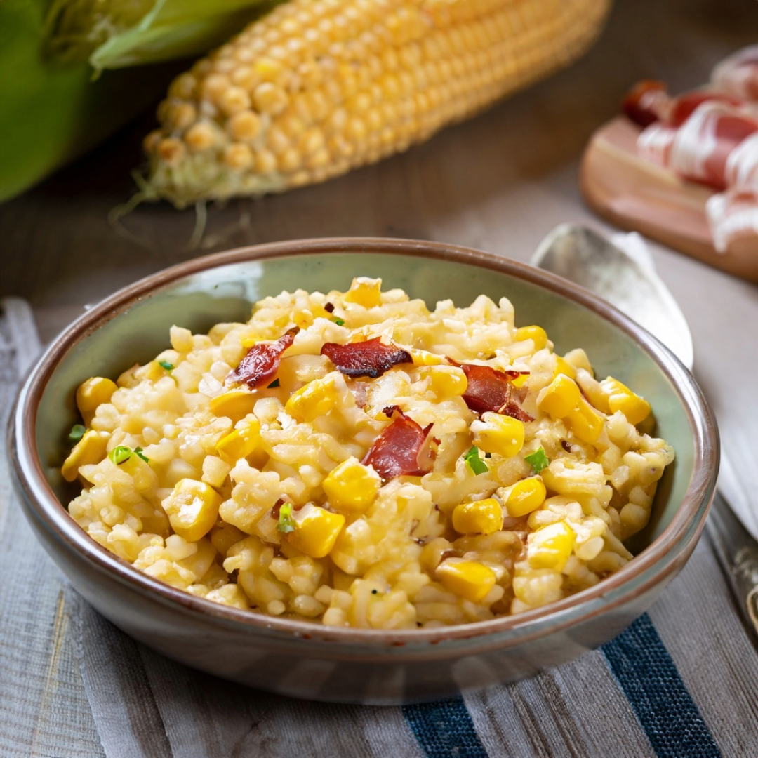 Corn and Pancetta Risotto Brodo Broth Co™
