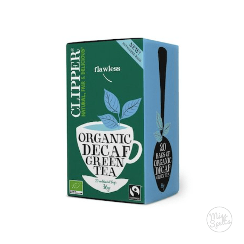 Clipper Clip Green Tea Decaf 20 Tea bags Miss Spelt's Organics