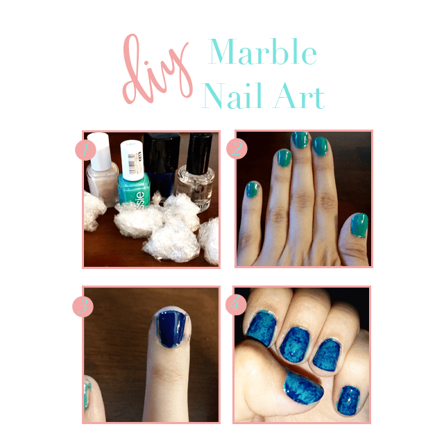 Easy DIY Marble Nail Art Sorority Fashion