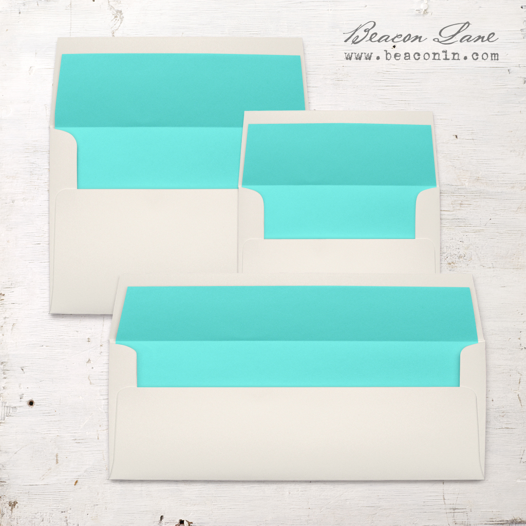Aqua Solid Envelope Liner Beacon Lane