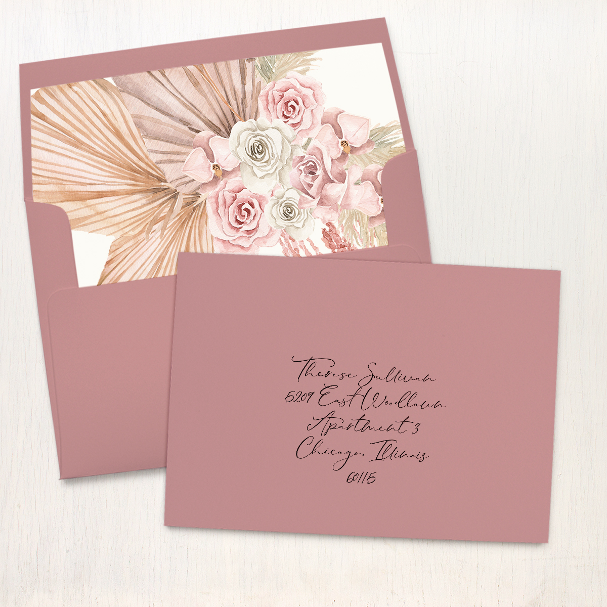 Dusty Rose Boho Bridal Shower Invitations Beacon Lane