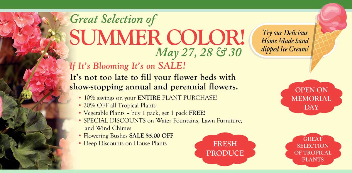 Memorial Day Plant Sale The Country Barn