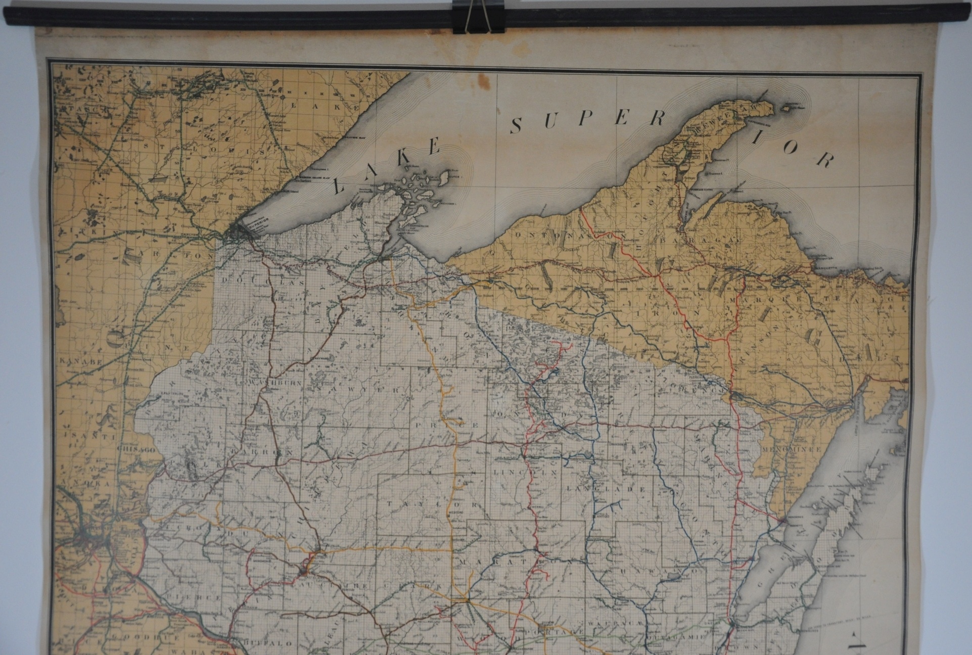 Railroad Map of Wisconsin Curtis Wright Maps