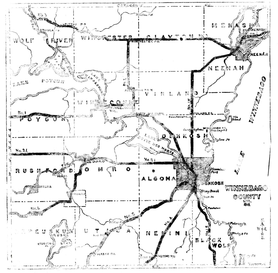 Winnebago County, WIS. 1919 Curtis Wright Maps