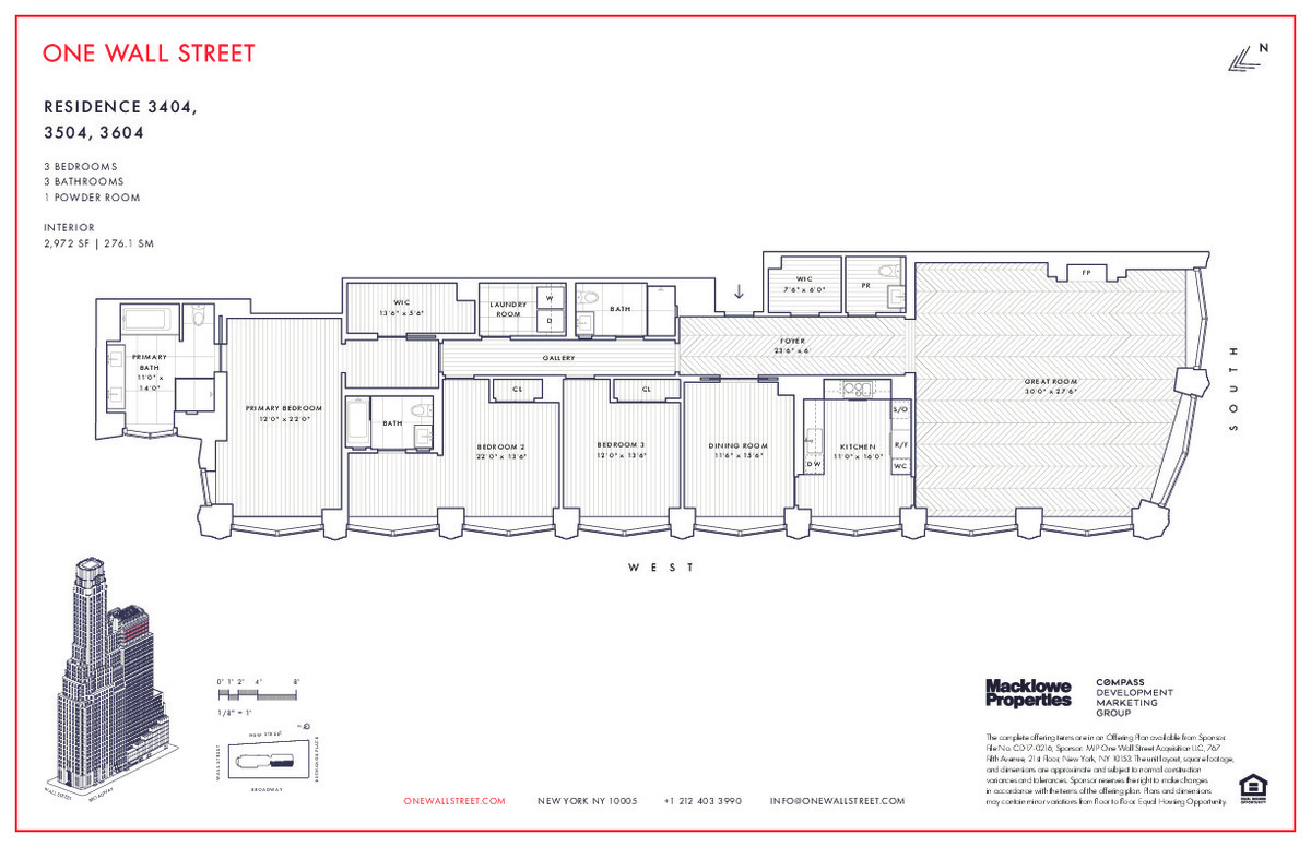 Availability New Condos, New York City One Wall Street
