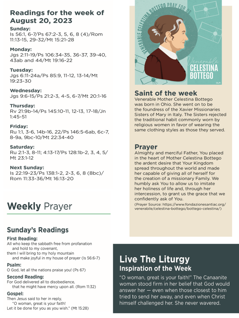 August 20, 2023 Reflections St. James Cazenovia Church