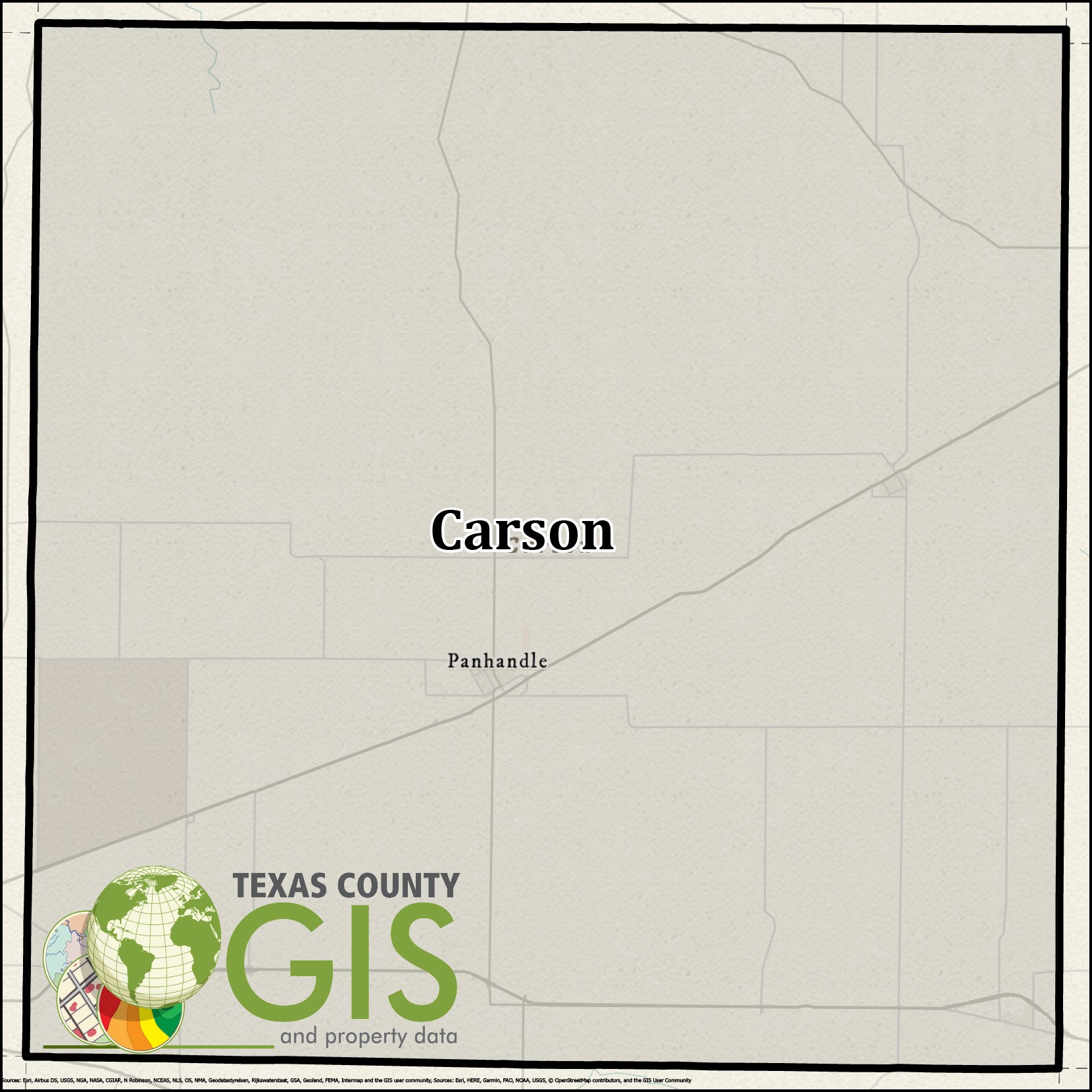 Carson County, TX GIS Shapefile & Property Data