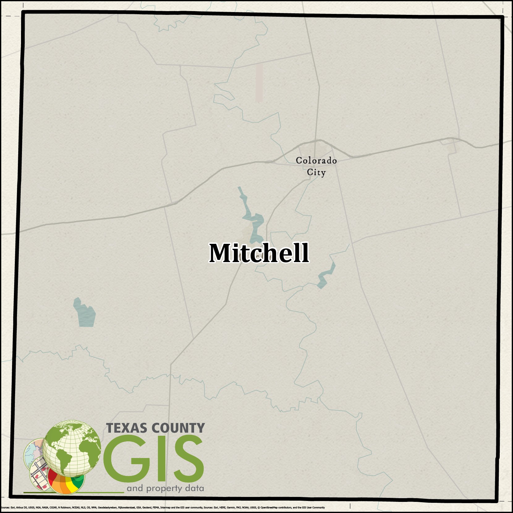 Mitchell County, TX GIS Shapefile & Property Data