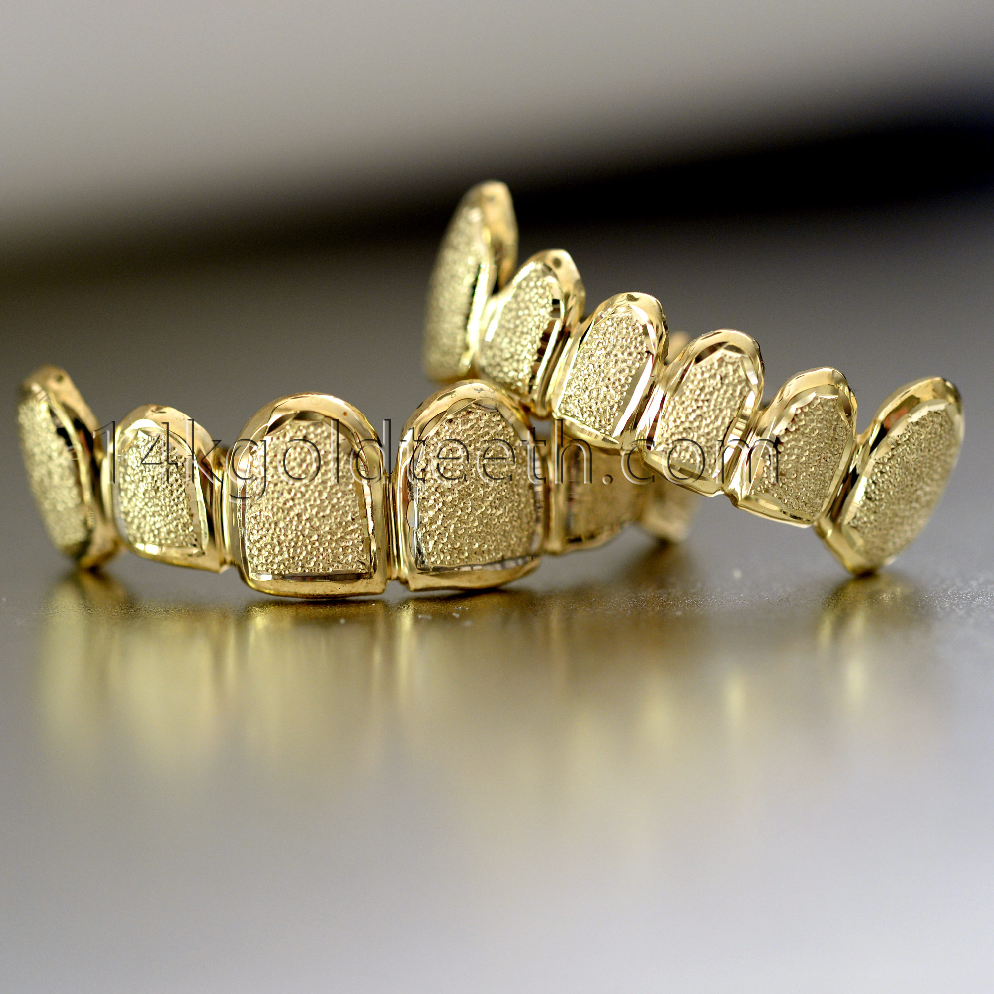 Top & Bottom DD Yellow Gold Teeth Grillz DTBY 30023
