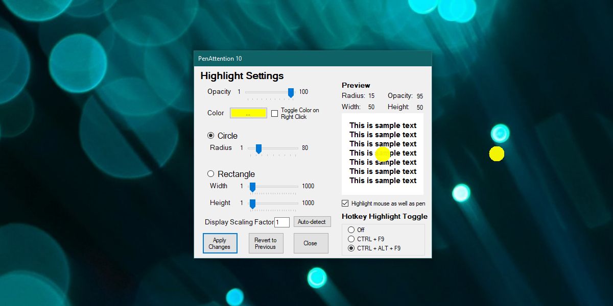 How to add a cursor highlighter on Windows 10 Next Generation Portal
