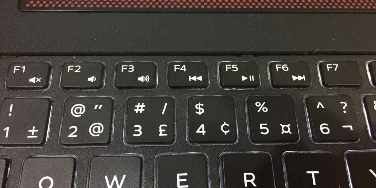 How to identify symbols on function keys on a Windows 10 laptop Next