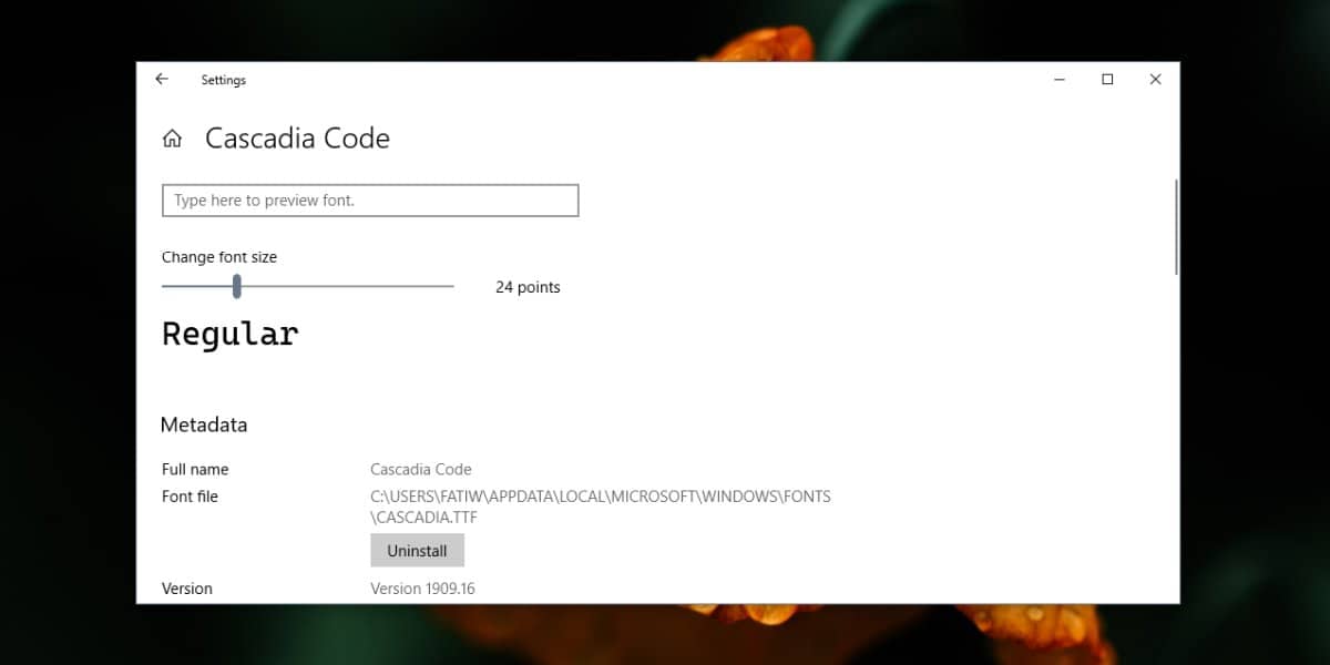 How to uninstall a font on Windows 10 Next Generation